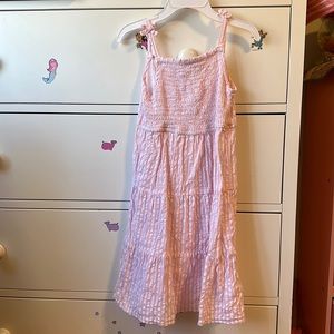 Lucky Penny Mommy and Me Pink Seersucker Cotton Stripe Sundress Little Girls 5